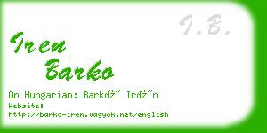 iren barko business card